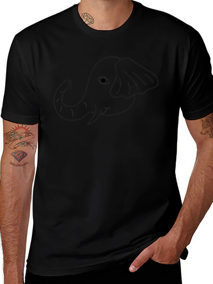 Elephant Graphic Black T-Shirt