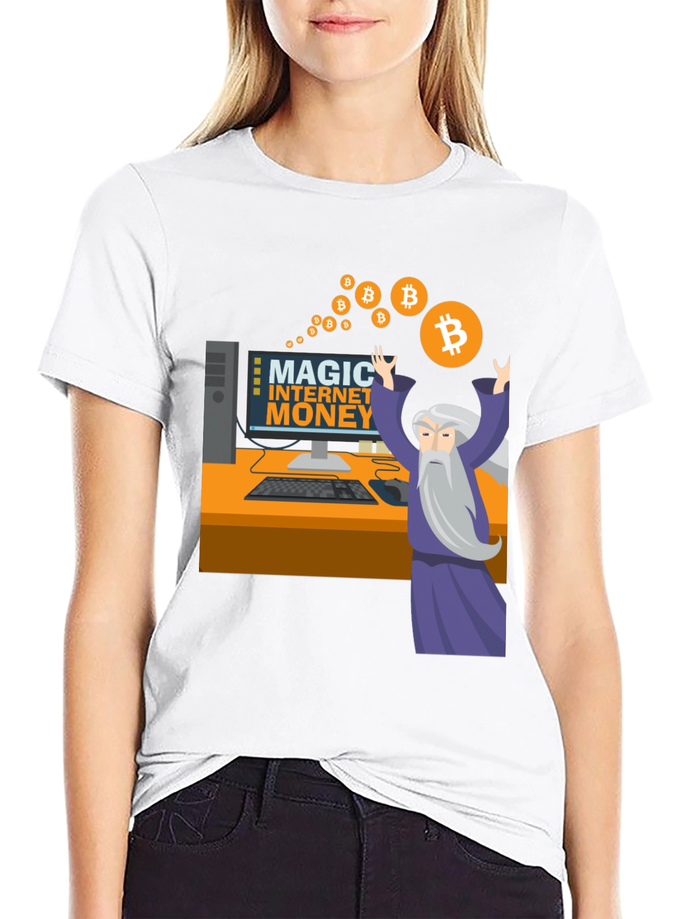 Magic Internet Money Bitcoin Wizard Graphic Tee