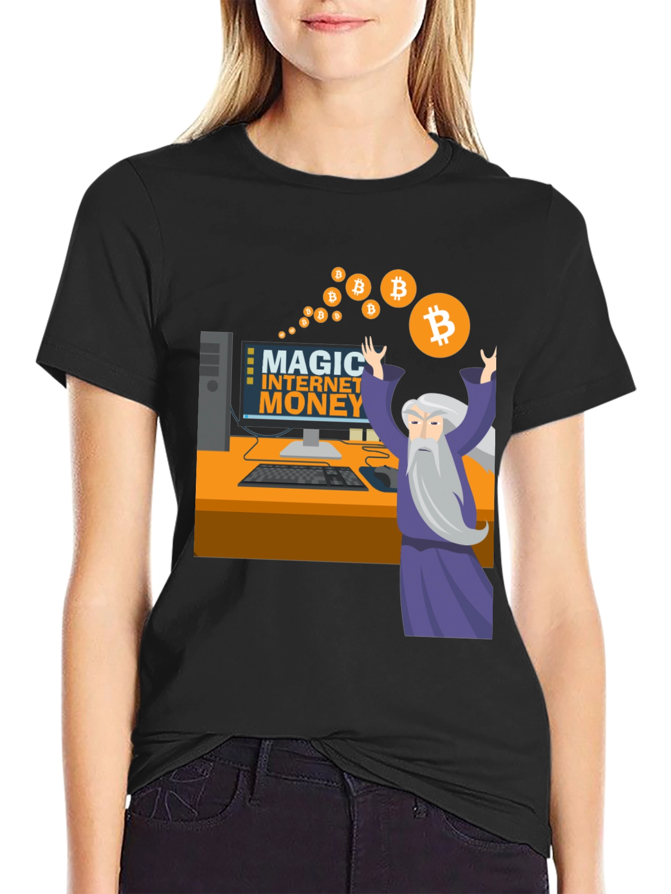 Magic Internet Money Bitcoin Wizard Graphic Tee