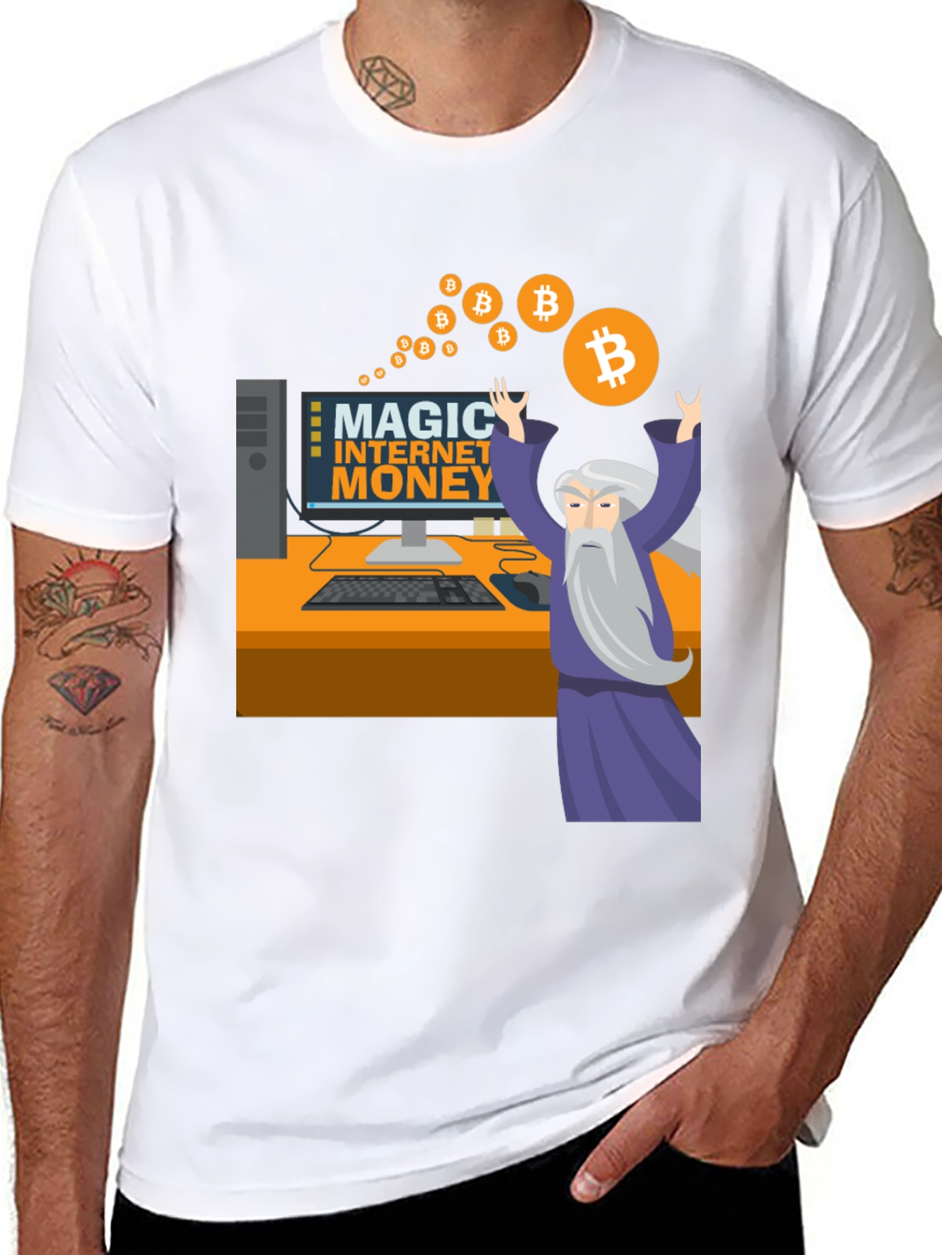 Magic Internet Money Bitcoin Wizard Graphic Tee