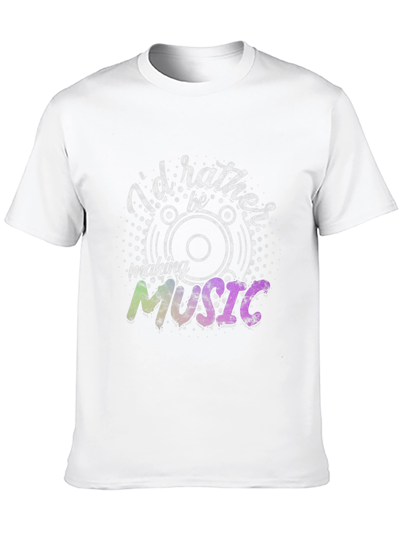 Id Rather Be Making Music Graphic Black T-Shirt