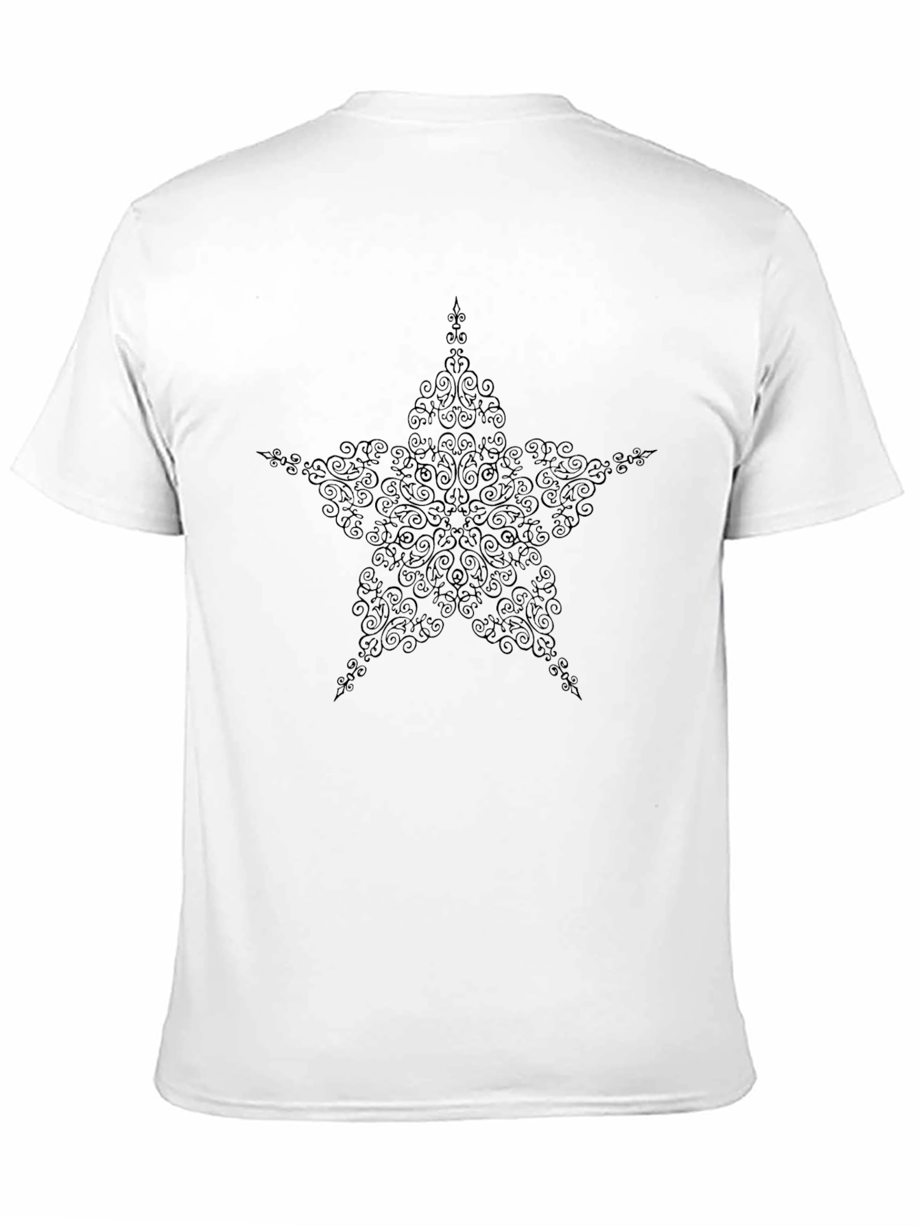 Star Design Black Tee Shirt