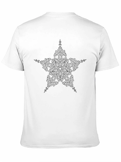 Star Design Black Tee Shirt