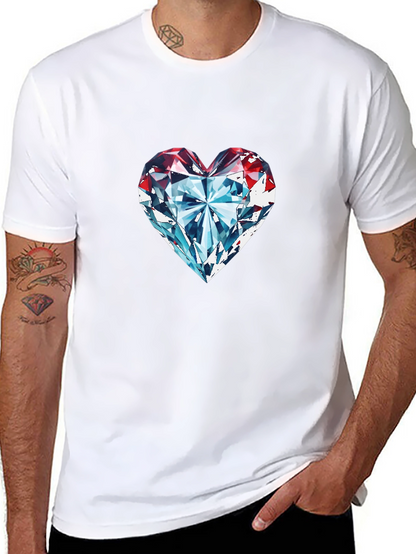 Diamond Heart Graphic Tee - Classic Black