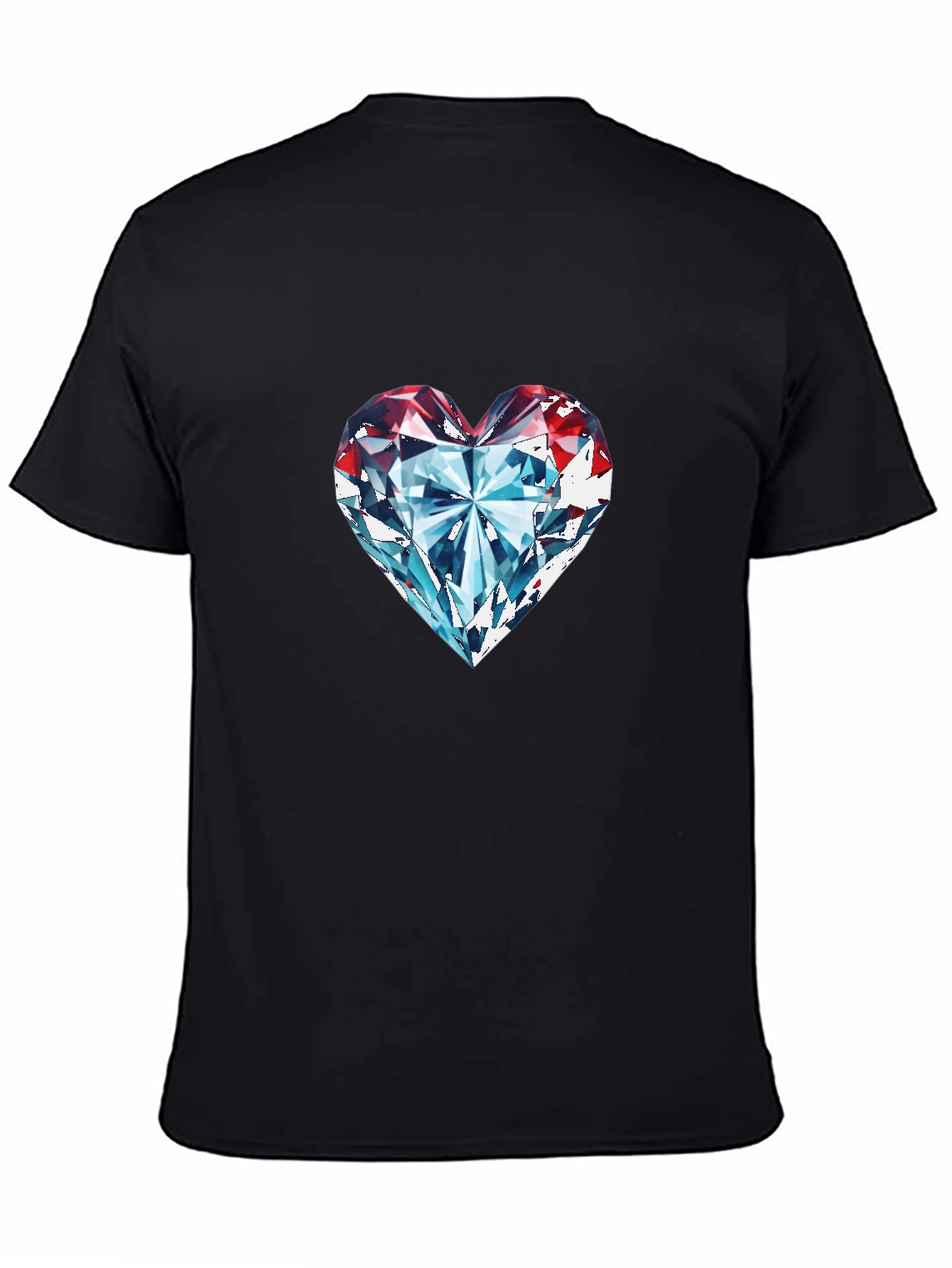 Diamond Heart Graphic Tee - Classic Black