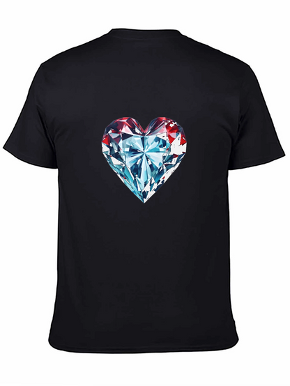 Diamond Heart Graphic Tee - Classic Black