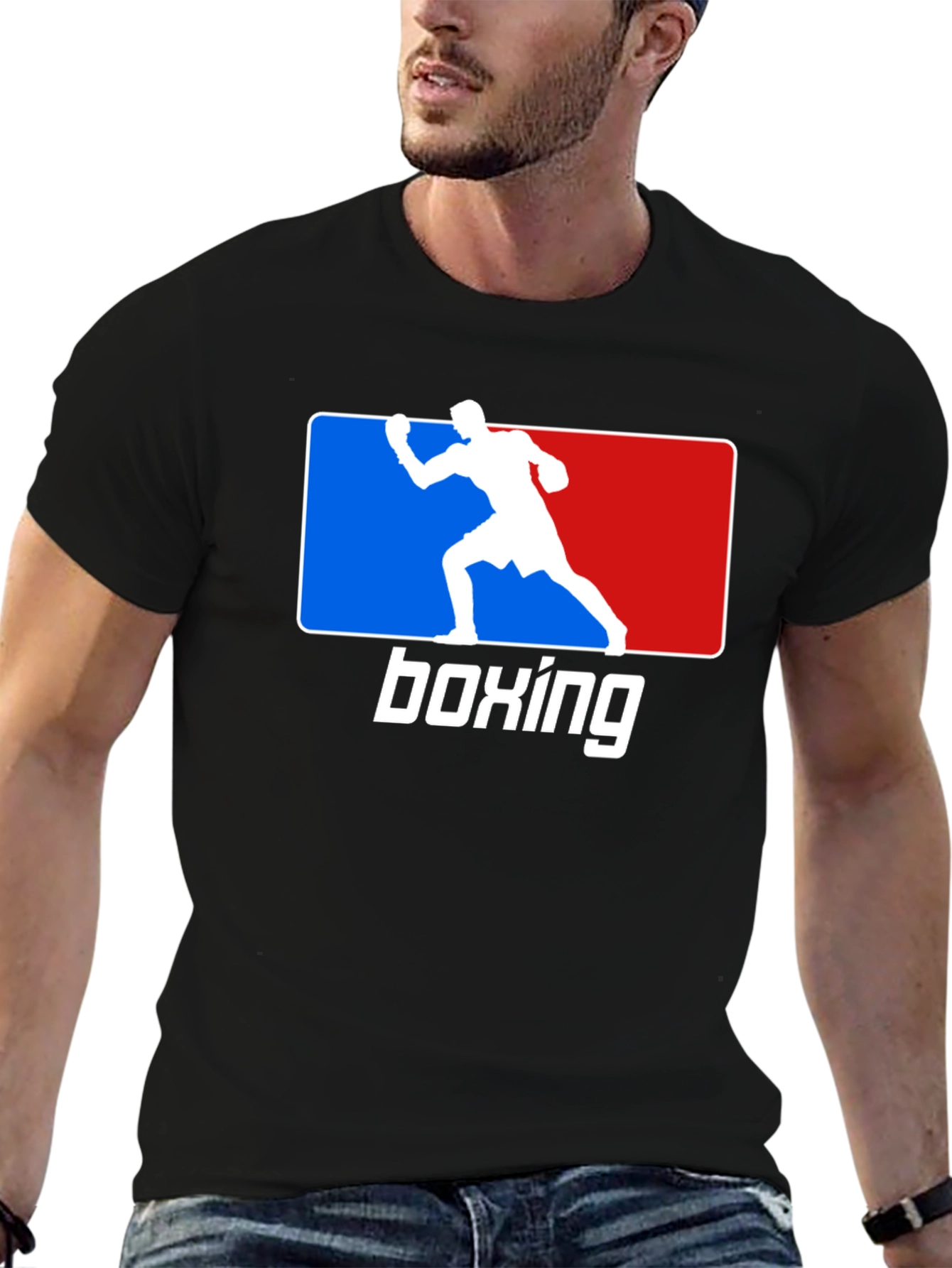 Boxing Graphic T-Shirt - Black