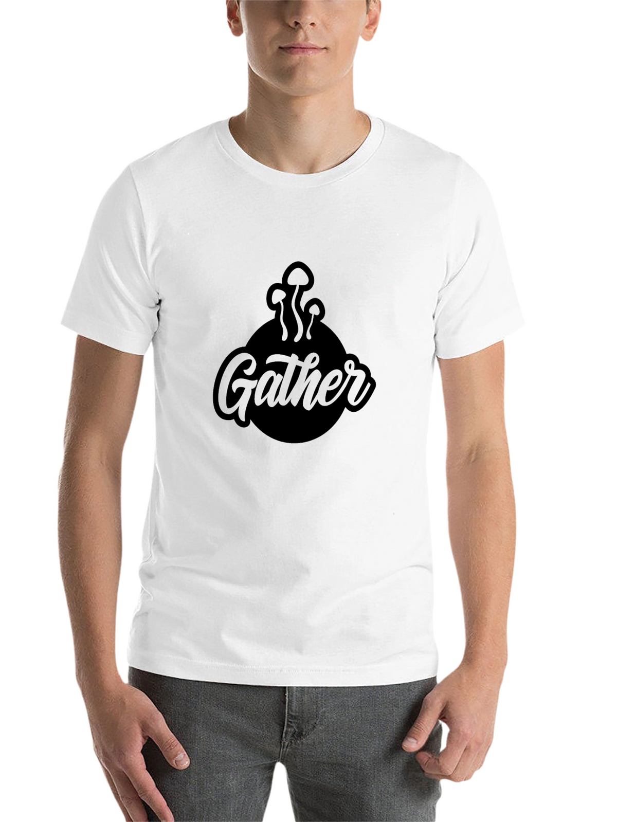 Gather Mushroom Graphic Tee - Black