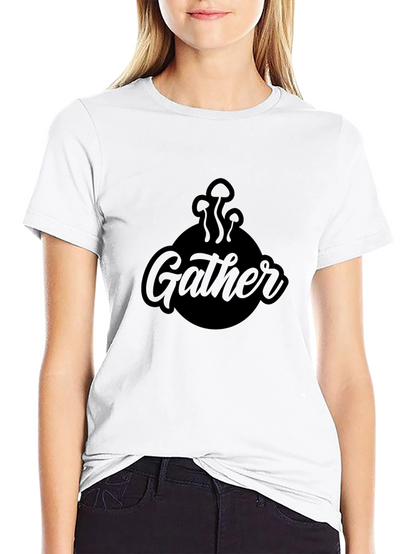 Gather Mushroom Graphic Tee - Black