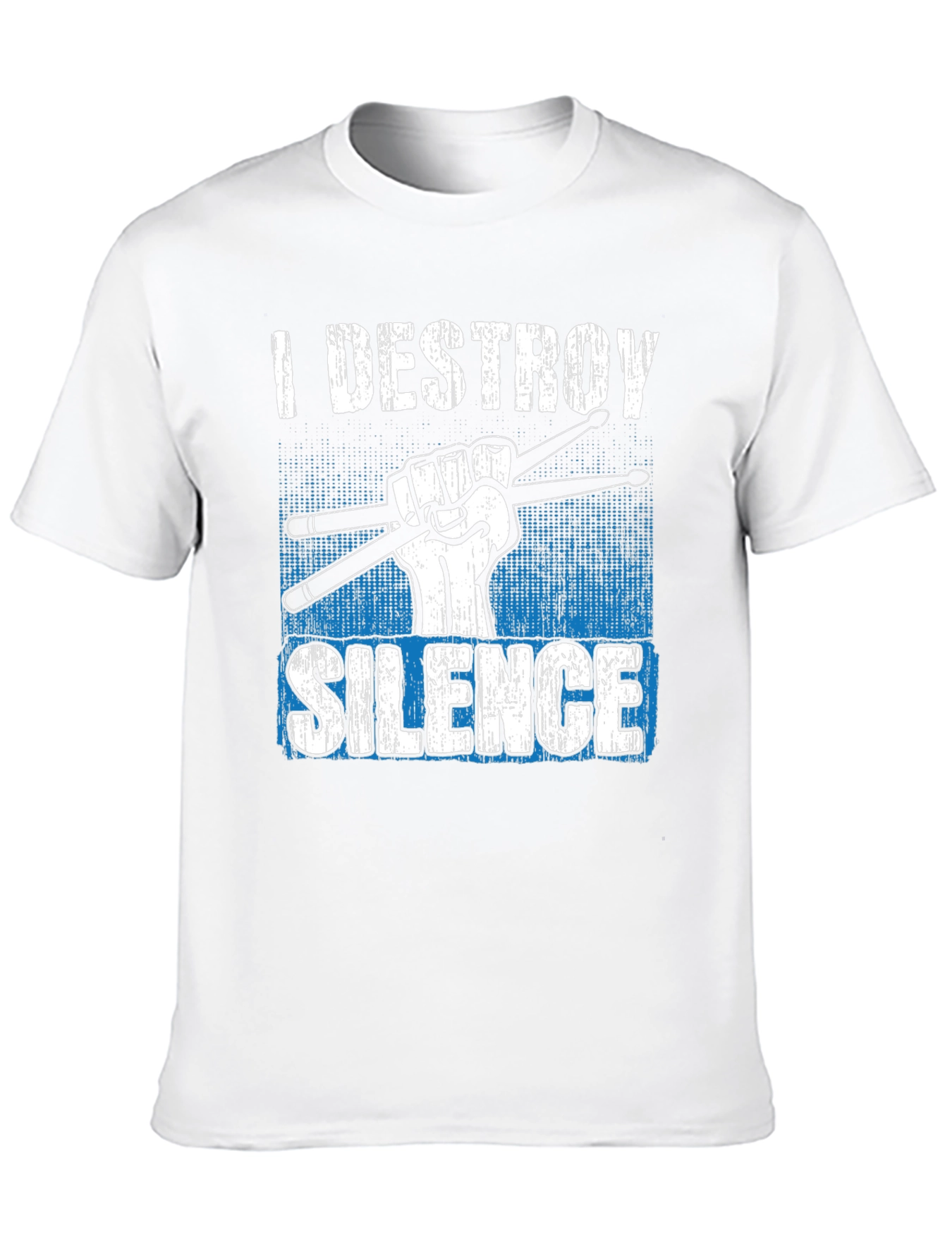 I Destroy Silence Drummer T-Shirt - Music Lover Tee