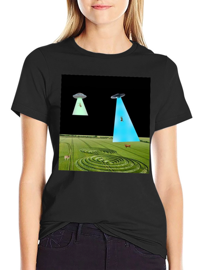 UFO Abduction T-Shirt - Black