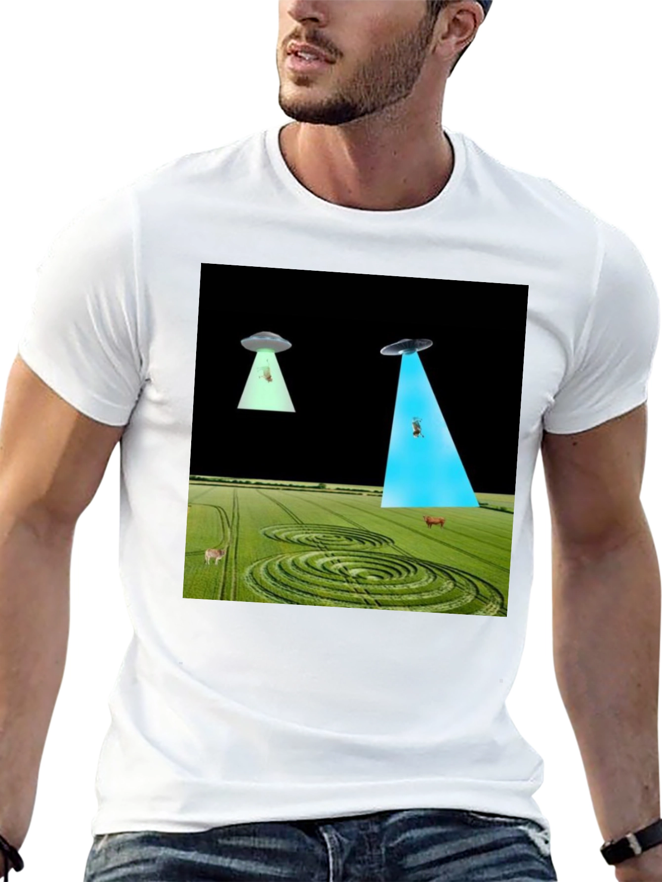 UFO Abduction T-Shirt - Black