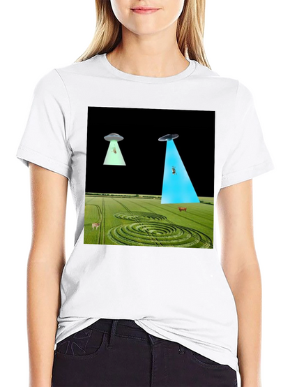 UFO Abduction T-Shirt - Black