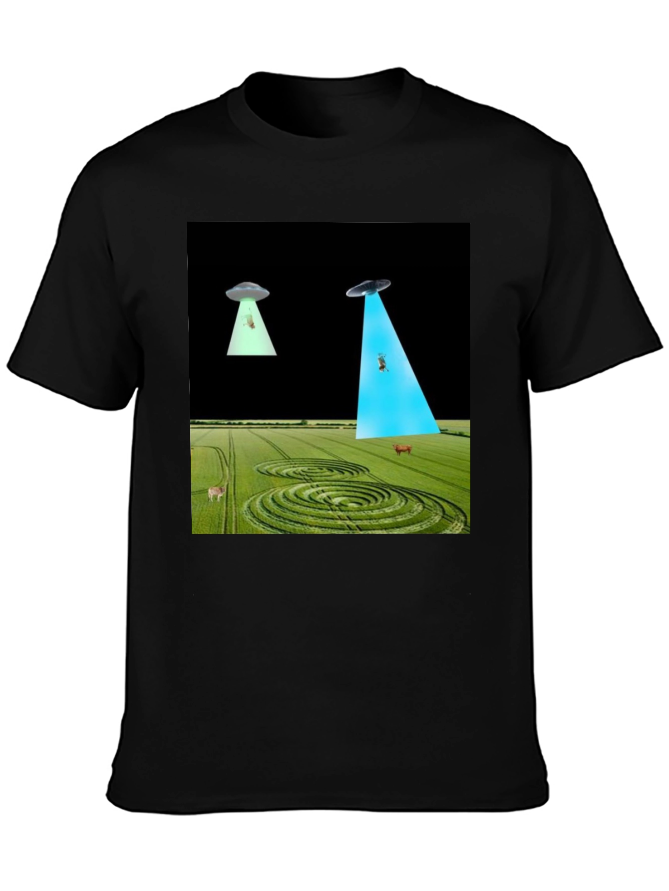 UFO Abduction T-Shirt - Black