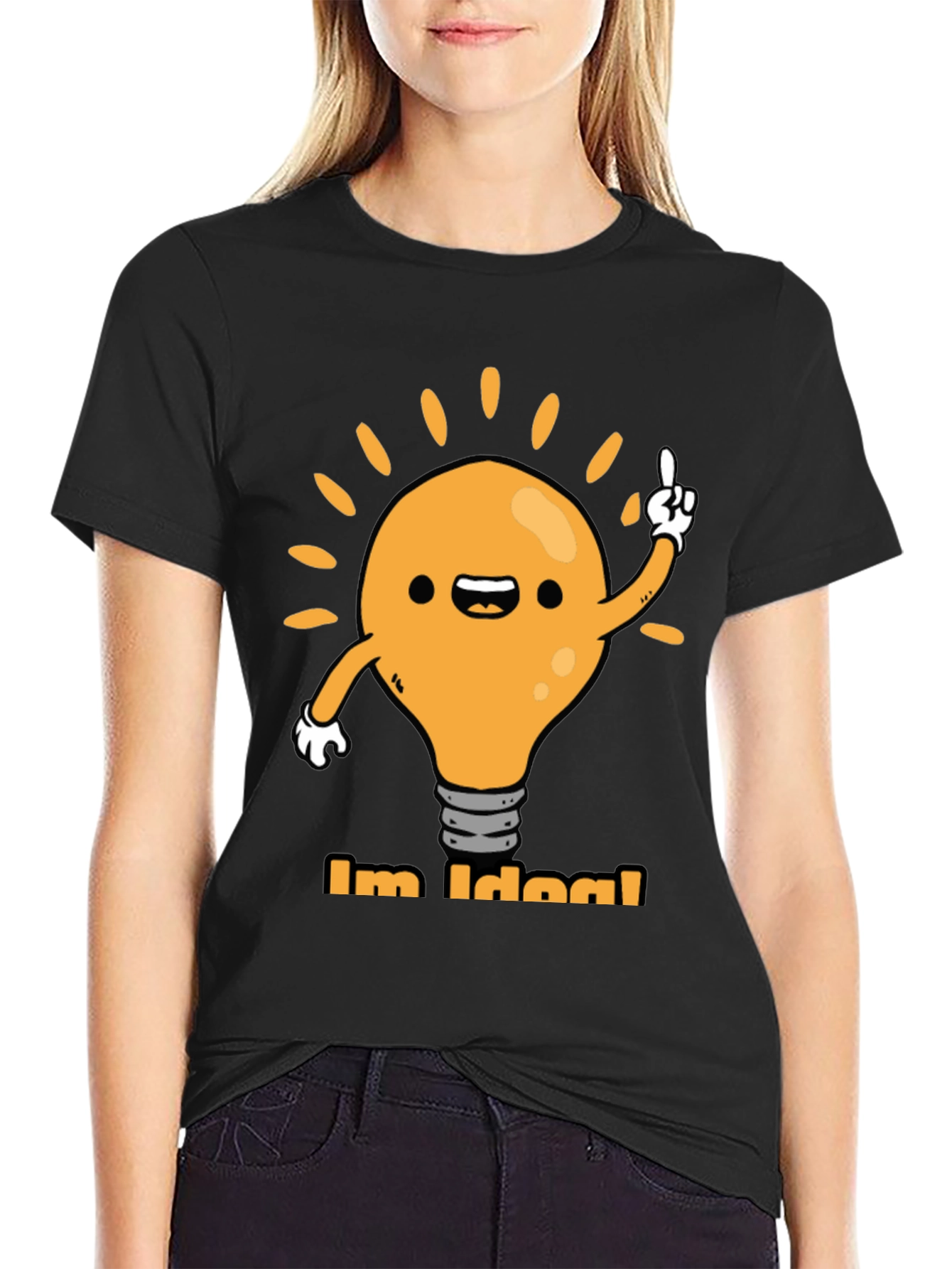 Im Idea! Graphic Tee - Black Cotton T-Shirt