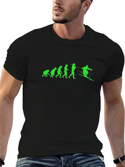 Evolution Ski T-Shirt - Funny Skiing Gift