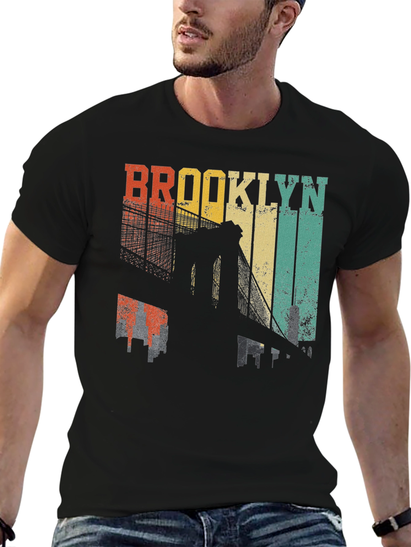 Brooklyn Bridge Retro Graphic T-Shirt