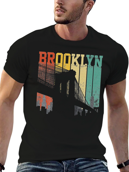 Brooklyn Bridge Retro Graphic T-Shirt