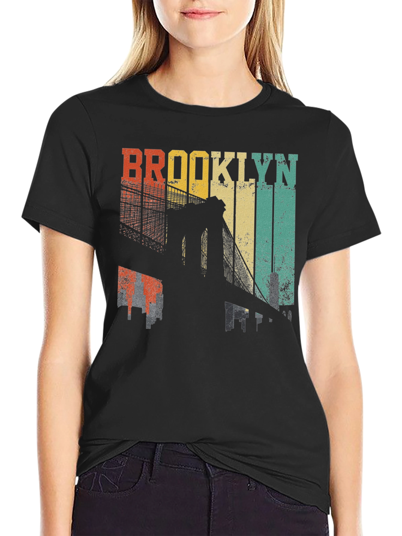 Brooklyn Bridge Retro Graphic T-Shirt