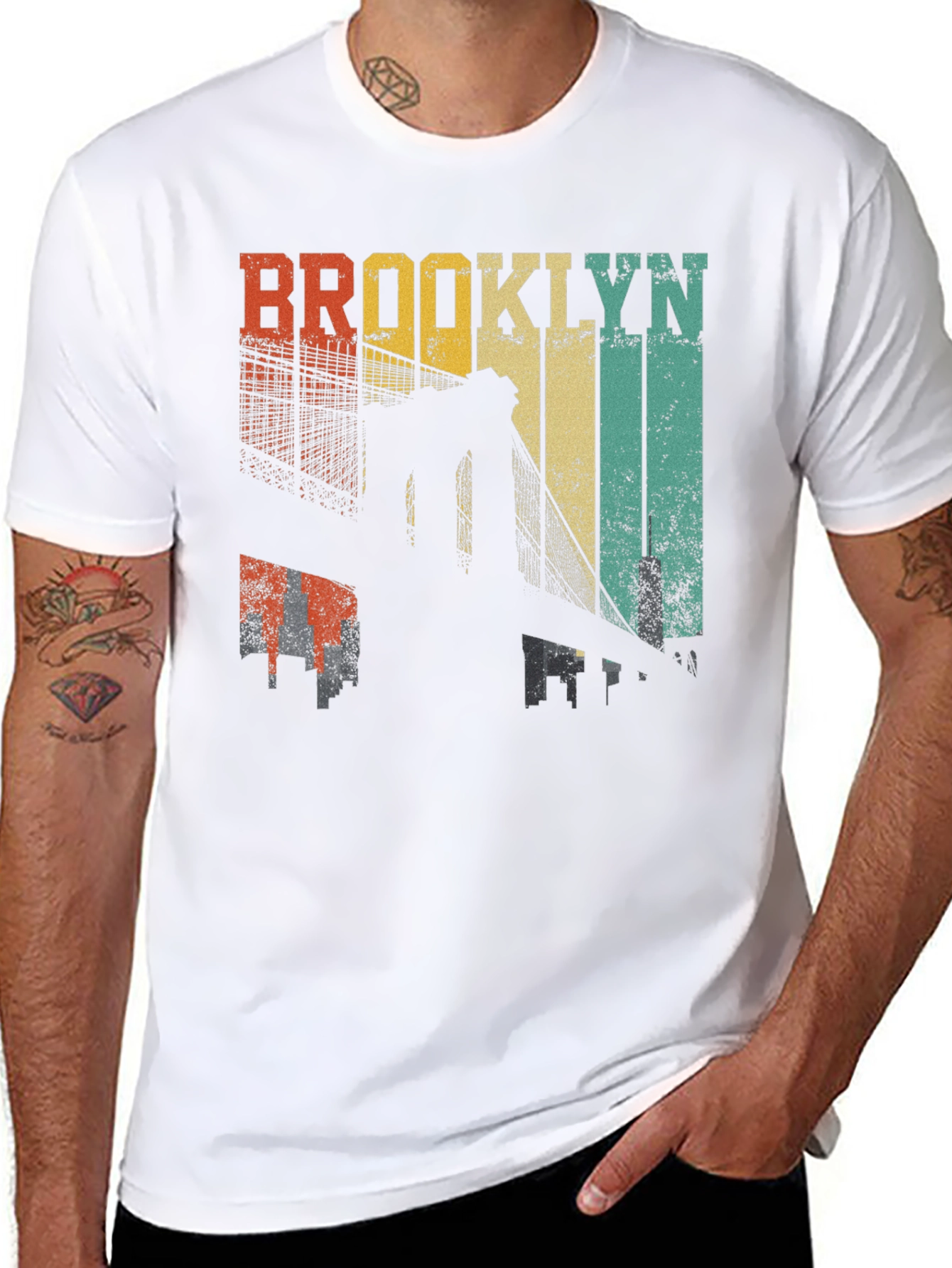 Brooklyn Bridge Retro Graphic T-Shirt