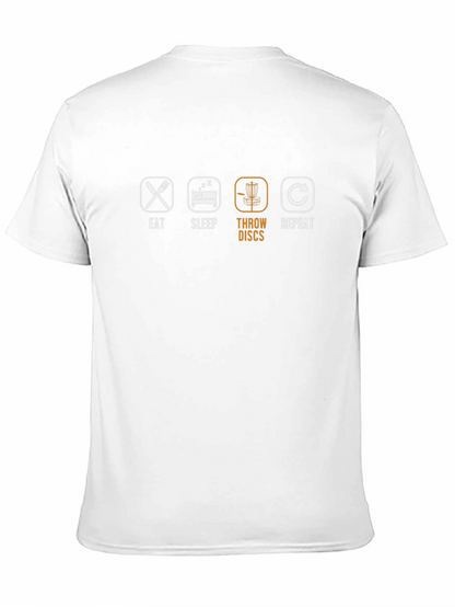 Eat Sleep Throw Discs Repeat Black T-Shirt