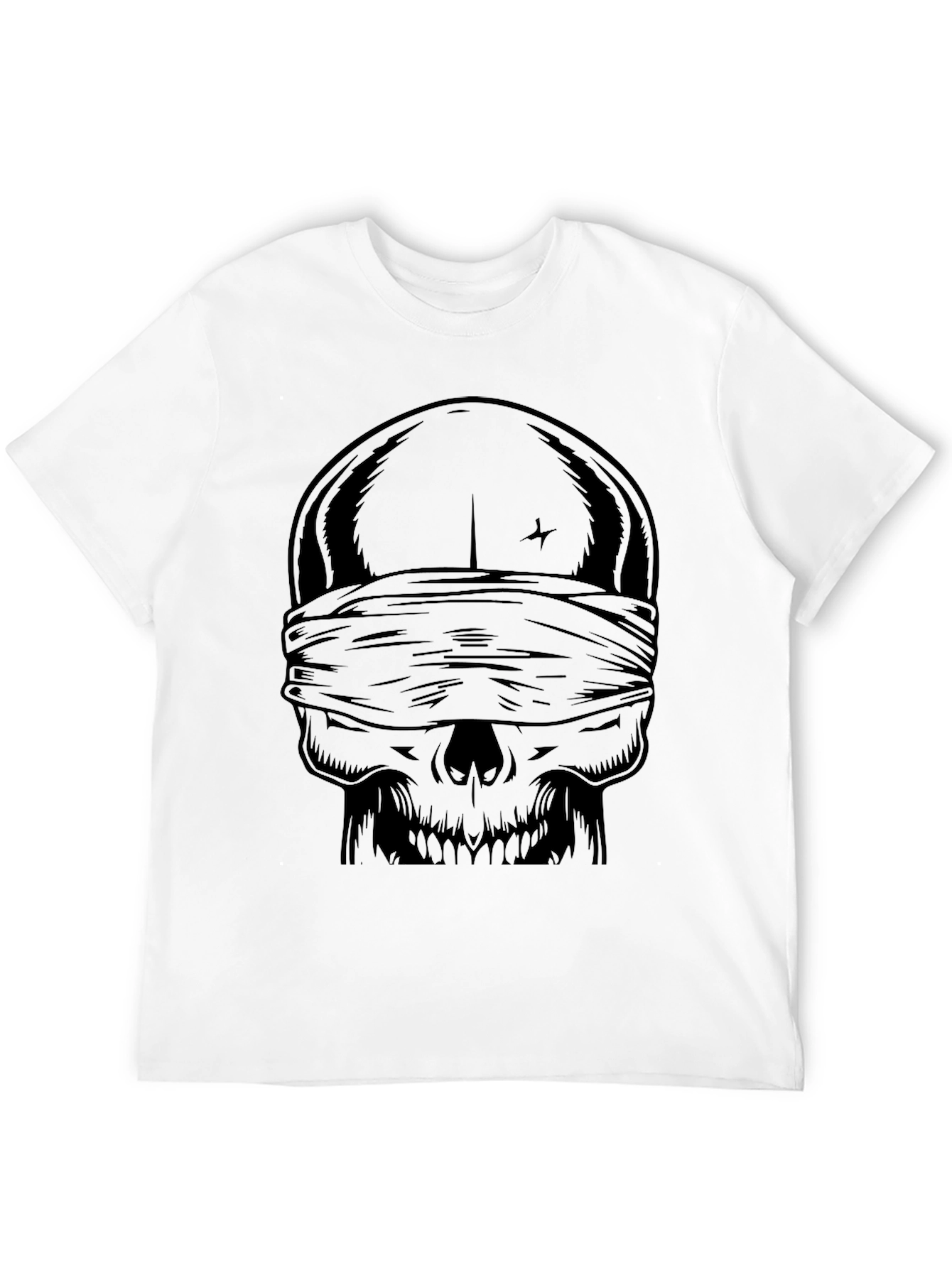 Blind Skull Graphic Tee - Dark Humor Fashion