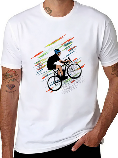 Cycling Graphic Tee - Stylish Rider Design
