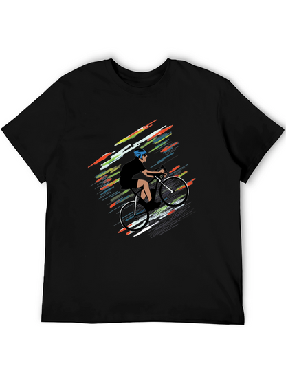 Cycling Graphic Tee - Stylish Rider Design