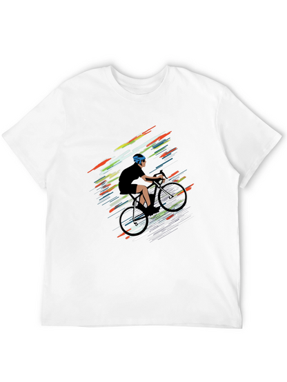 Cycling Graphic Tee - Stylish Rider Design
