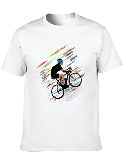 Cycling Graphic Tee - Stylish Rider Design