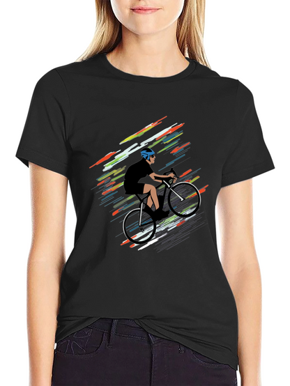 Cycling Graphic Tee - Stylish Rider Design