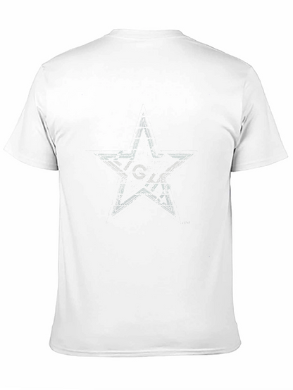 Mens Black Graphic Star T-Shirt