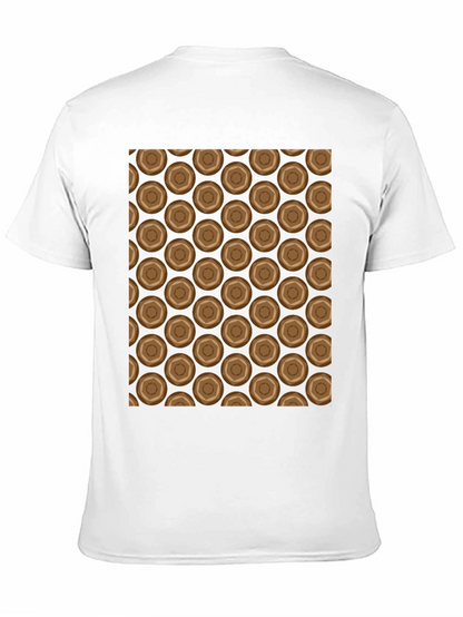 Honeycomb Patterned Black Crew Neck T-Shirt