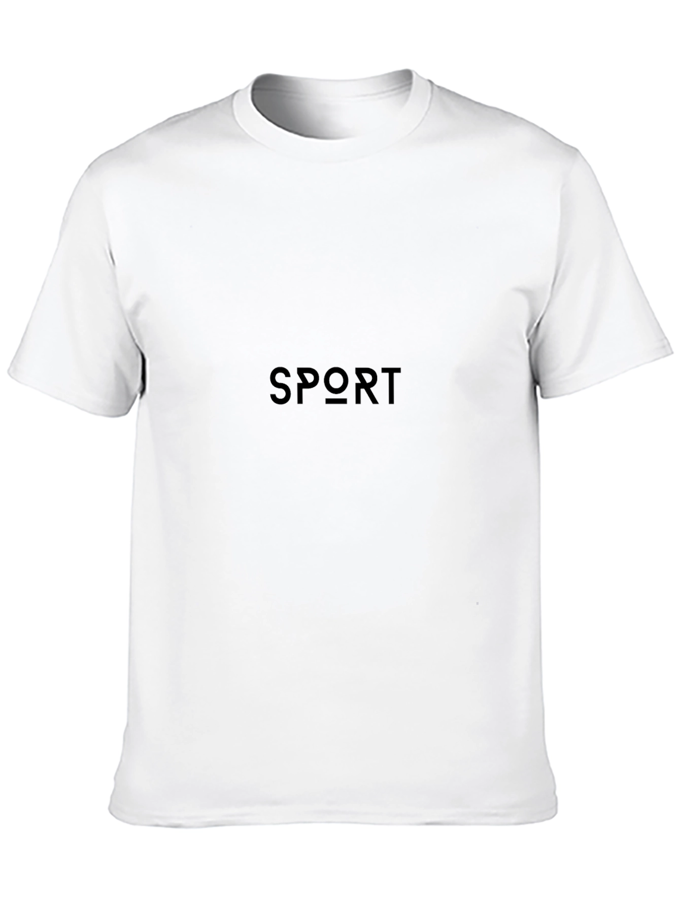 Sport Print Black T-Shirt Casual Wear