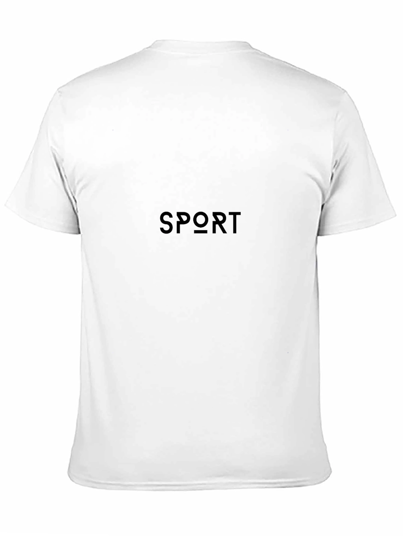 Sport Print Black T-Shirt Casual Wear
