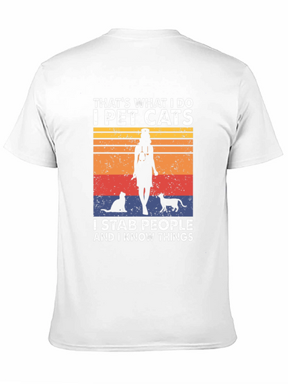 I Pet Cats T-Shirt - Funny Novelty Tee