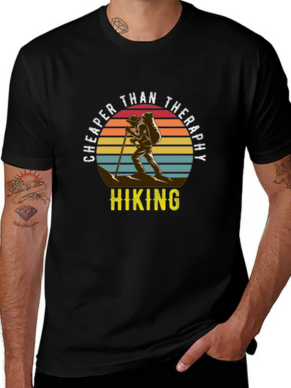 Cheaper Than Therapy Hiking Graphic T-Shirt