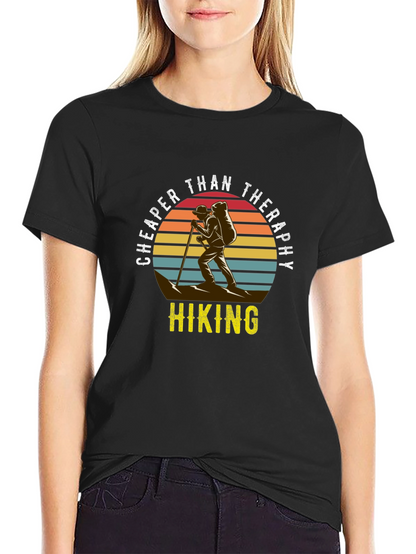 Cheaper Than Therapy Hiking Graphic T-Shirt
