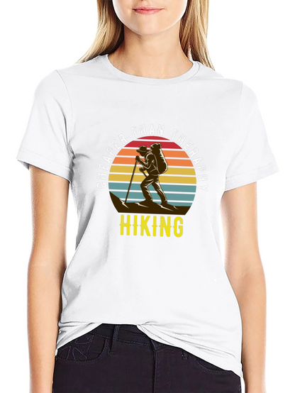 Cheaper Than Therapy Hiking Graphic T-Shirt