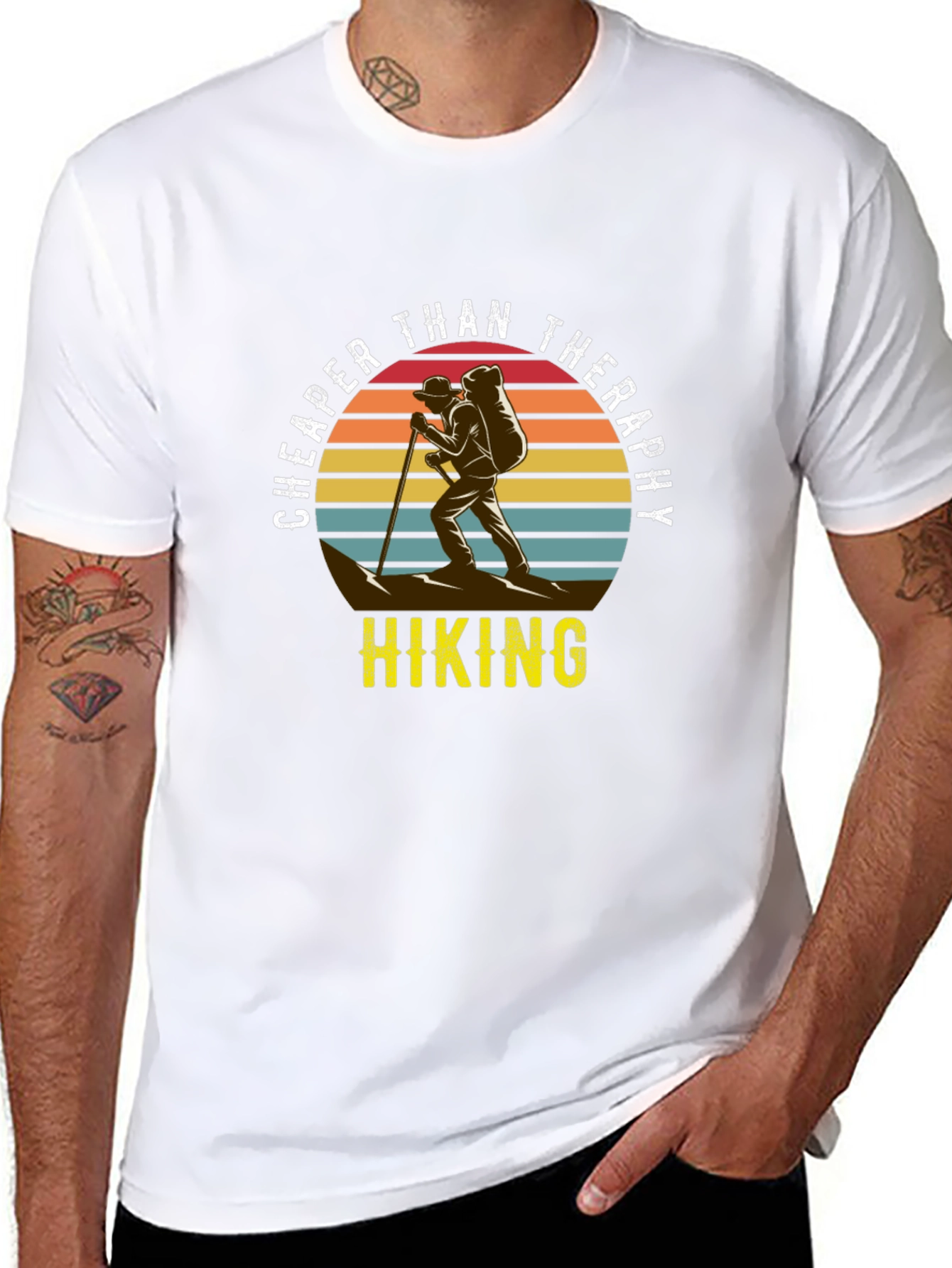 Cheaper Than Therapy Hiking Graphic T-Shirt