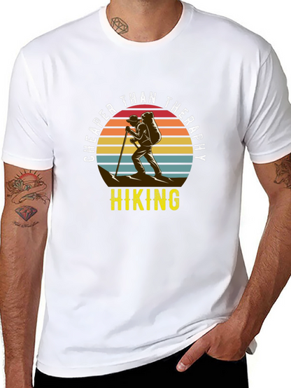 Cheaper Than Therapy Hiking Graphic T-Shirt