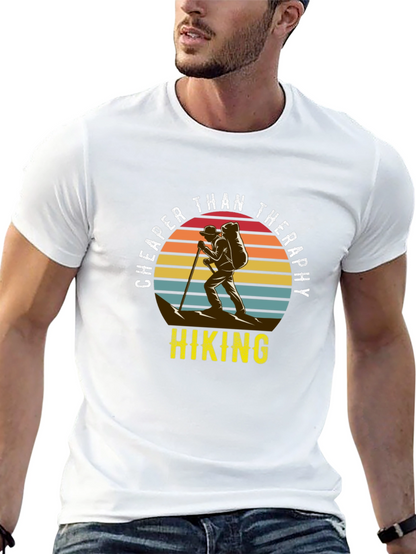 Cheaper Than Therapy Hiking Graphic T-Shirt