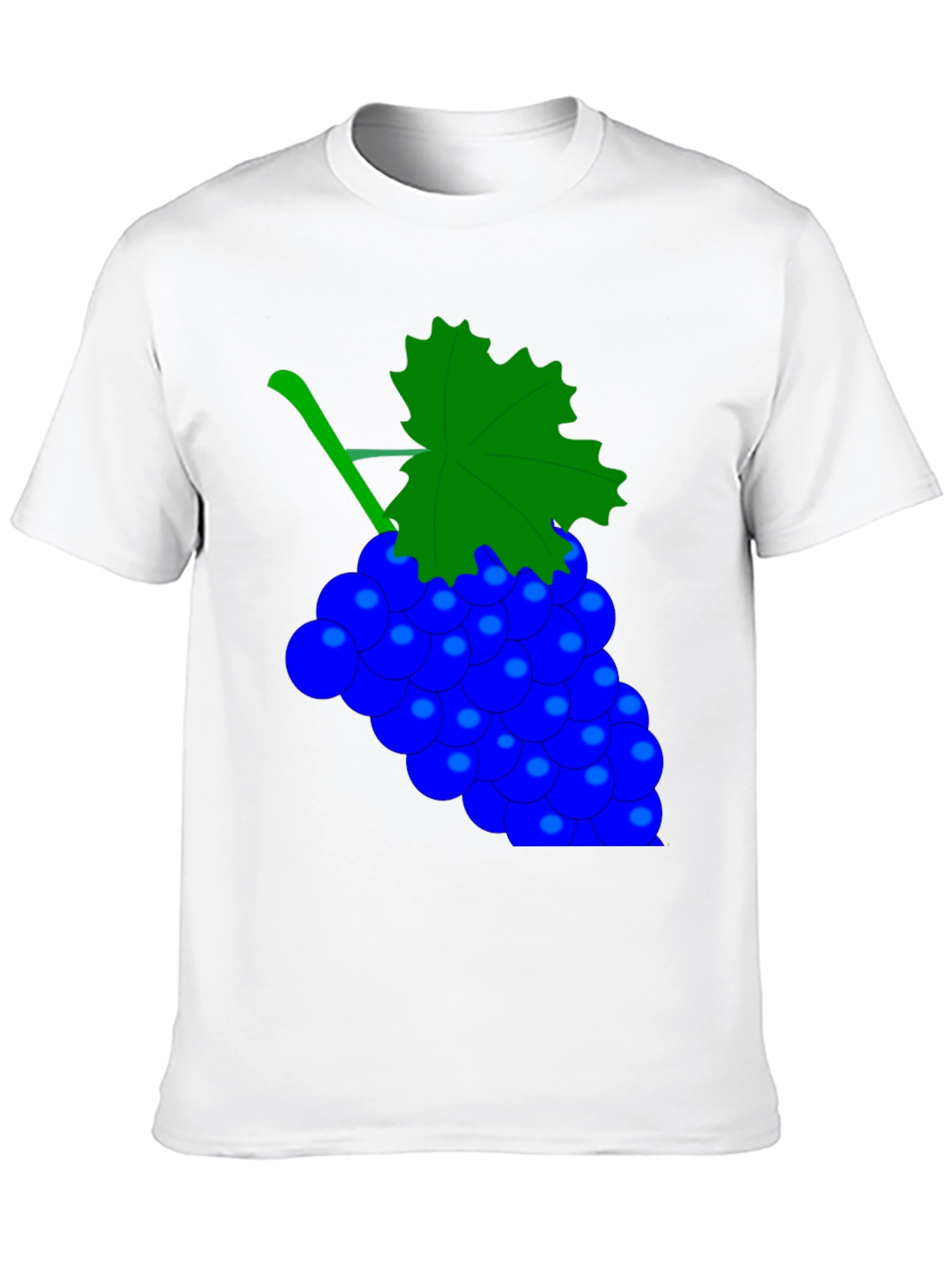 Novelty Grape Design Black T-Shirt