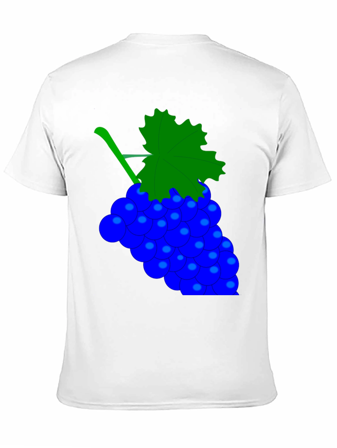 Novelty Grape Design Black T-Shirt
