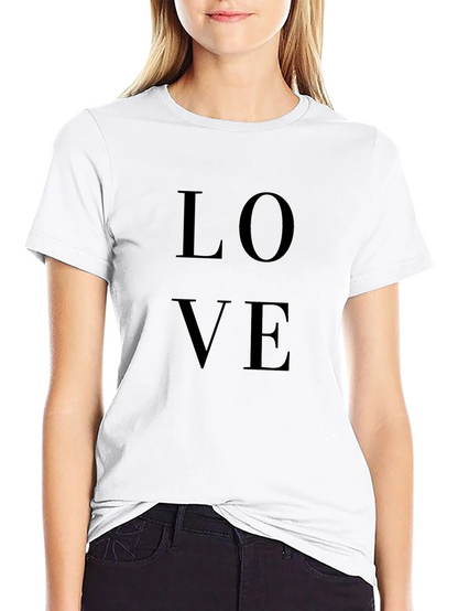 LOVE Graphic Tee - Casual Black T-Shirt