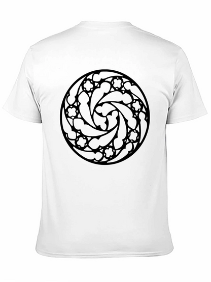 Gothic Rose Window Graphic Tee - Black
