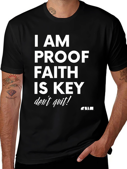 Faith is Key Graphic T-Shirt - Black