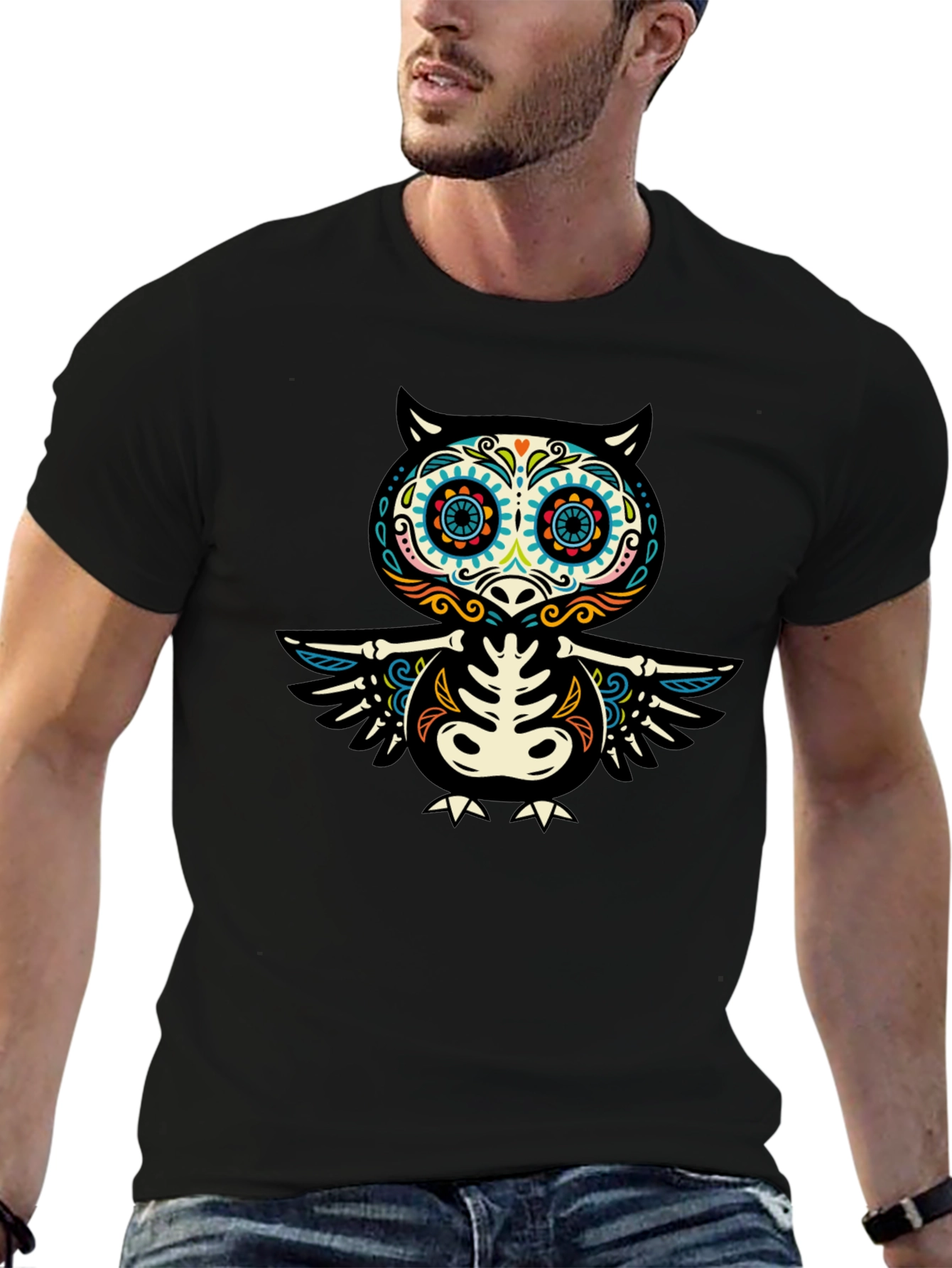 Day of the Dead Owl T-Shirt