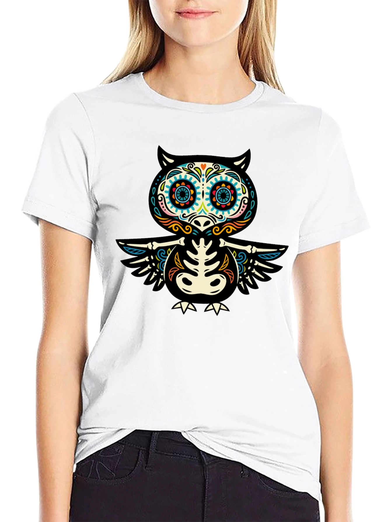 Day of the Dead Owl T-Shirt