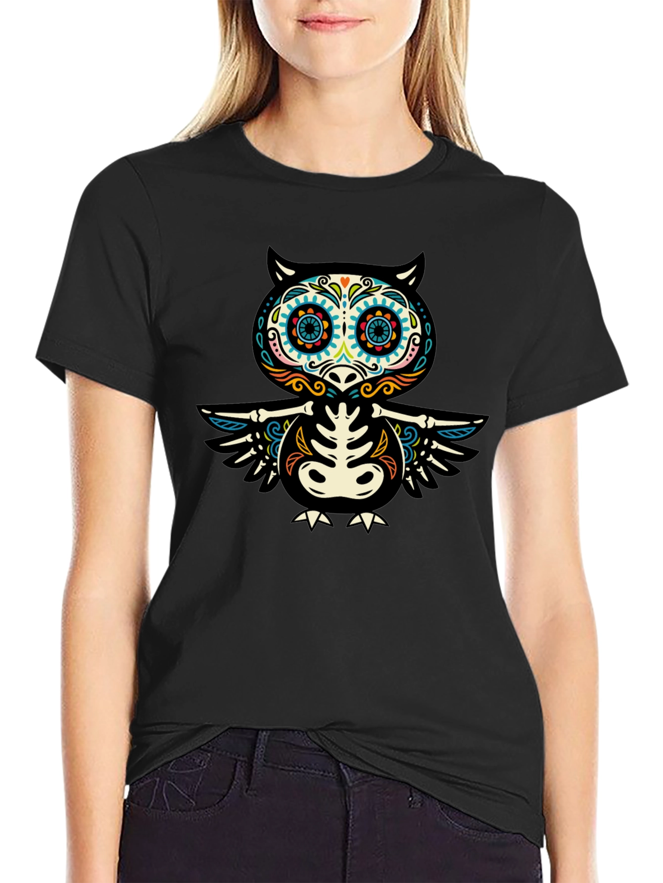 Day of the Dead Owl T-Shirt